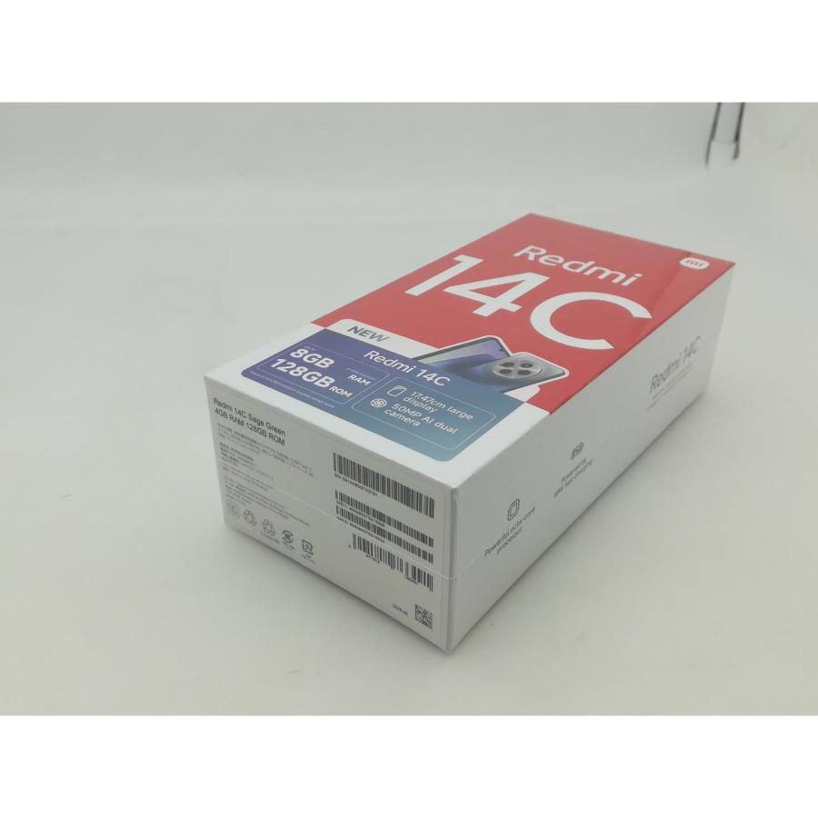 未使用】Xiaomi 国内版 【SIMフリー】 Redmi 14C セージグリーン 4GB