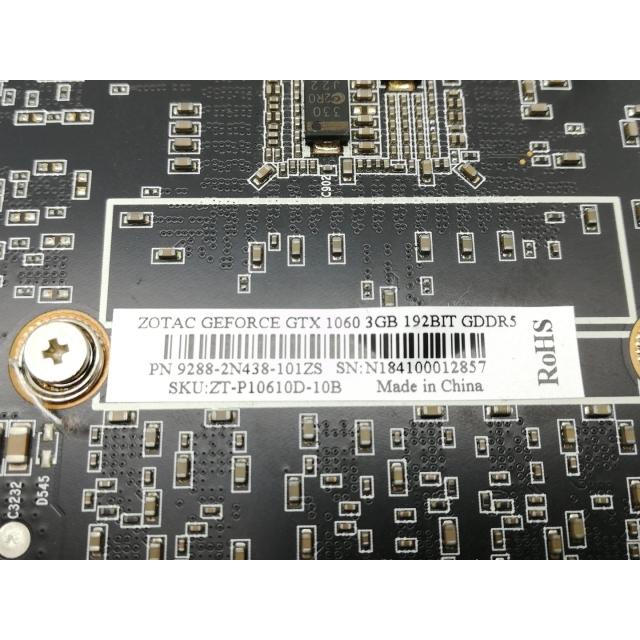 【中古】NVIDIA GeForce GTX1060 3GB(GDDR5)/PCI-E【大須】保証期間１週間の画像