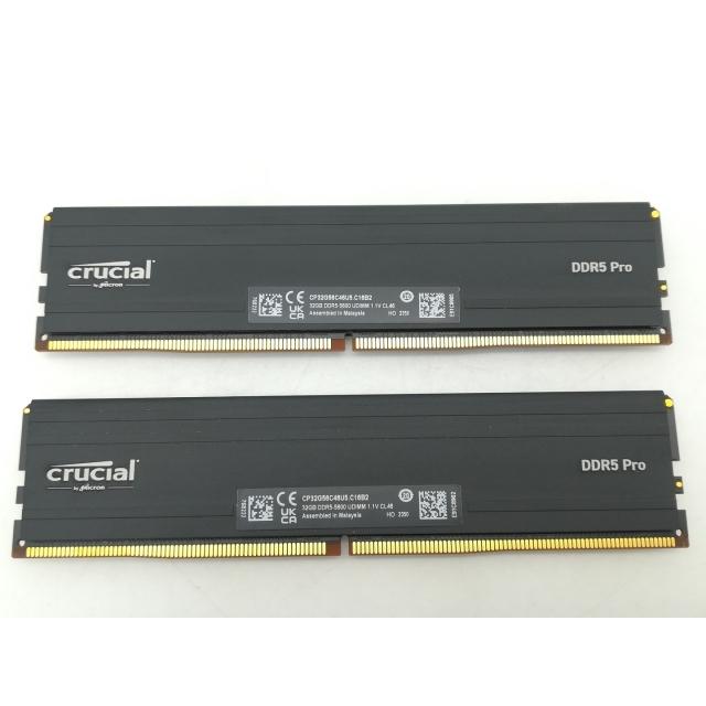 中古】DDR5 32GB 2枚組（合計64GB） DDR5-5600(PC5-44800
