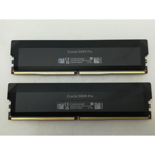 中古】DDR5 16GB 2枚組（合計32GB） DDR5-6000(PC5-48000