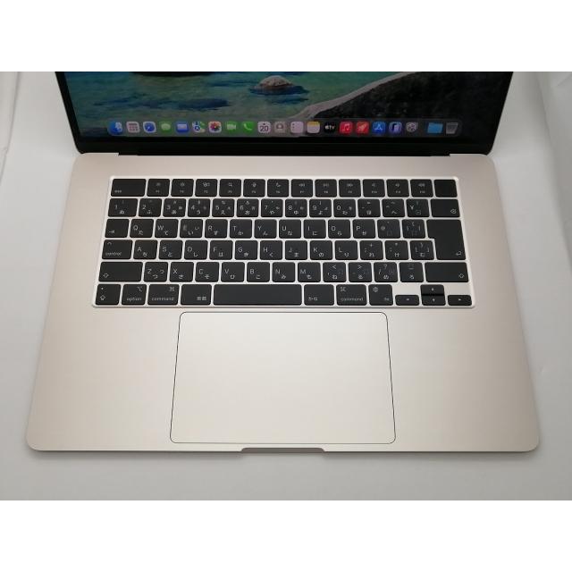 【中古】Apple MacBook Air 15インチ  M2(CPU:8C/GPU:10C) 8GB/512GB スターライト MQKV3J/A (M2,2023)【大須2】保証期間１ヶ月【ランクA】の画像