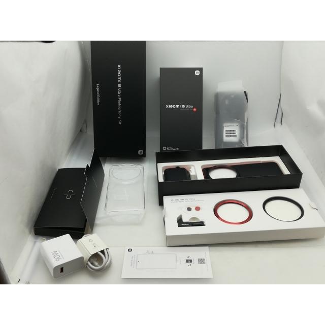 【中古】Xiaomi 国内版【SIMフリー】 Xiaomi 15 Ultra (フォトグラフィーキット付き) ブラック 16GB 512GB【大須】保証期間１ヶ月【ランクA】の画像