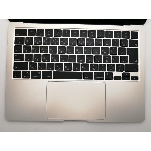 【中古】Apple MacBook Air 13インチ  M3(CPU:8C/GPU:8C) 8GB/256GB スターライト MRXT3J/A (13インチ, M3, 2024)【熊本】保証期間１ヶ月【ランクB】の画像