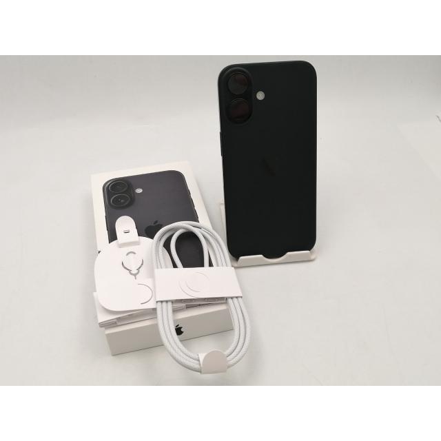 【中古】Apple 国内版 【SIMフリー】 iPhone 16 128GB ブラック MYDQ3J/A【ECセンター】保証期間１ヶ月【ランクA】の画像