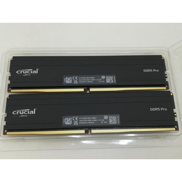 中古】DDR5 16GB 2枚組（合計32GB） DDR5-6000(PC5-48000