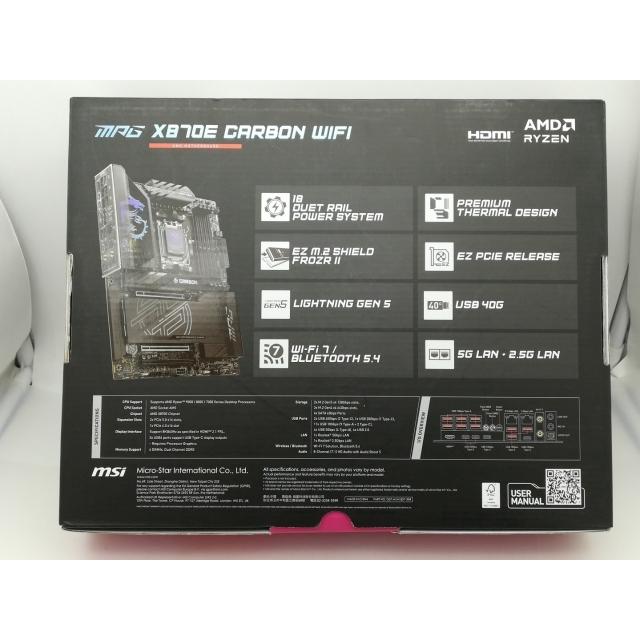 中古】MSI MPG X870E CARBON WIFI X870E/AM5/ATX【大須】保証期間1