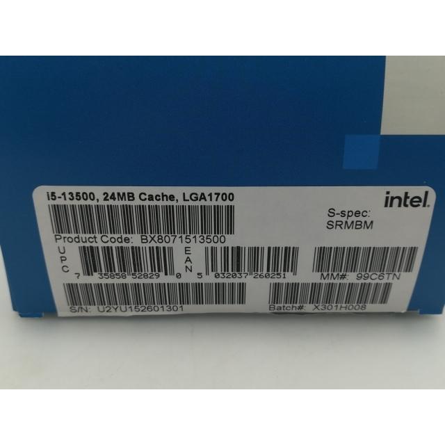 中古】Intel Core i5-13500(2.5GHz) Box LGA1700/14C(P:6C/E:8C)/20T