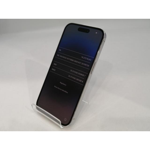 【中古】Apple SoftBank 【SIMフリー】 iPhone 14 Pro 128GB シルバー MQ013J/A【浜松駅前】保証期間１ヶ月【ランクC】の画像