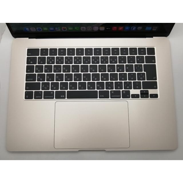 【中古】Apple MacBook Air 15インチ M3(CPU:8C/GPU:10C) 16GB/256GB スターライト MC9F4J/A (15インチ, M3, 2024)【大須2】保証期間１ヶ月【ランクA】の画像