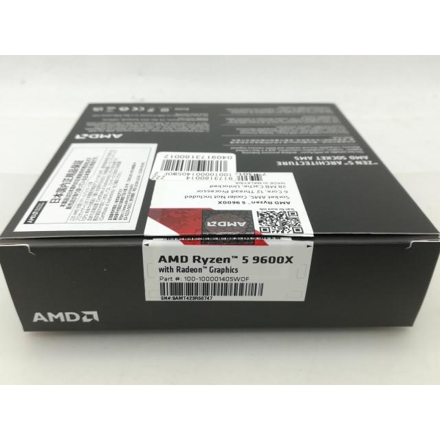 中古】AMD Ryzen 5 9600X (3.9GHz/TC:5.4GHz) BOX AM5/6C/12T/L3 32MB