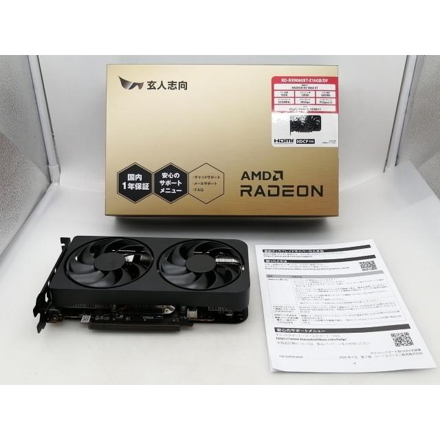中古】玄人志向 RD-RX9060XT-E16GB/DF RX9060XT/16GB(GDDR6)【大須