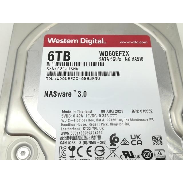中古】W.D. WD60EFZX WD Red Plus 6TB/5640rpm/128MB/6Gbps【大須
