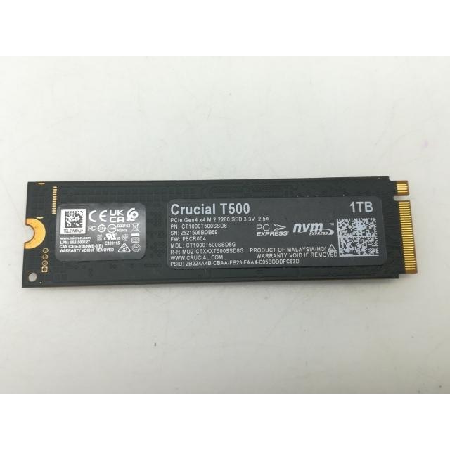 中古】Crucial T500 CT1000T500SSD8JP 1TB/M.2 2280 (PCIe4.0 NVMe