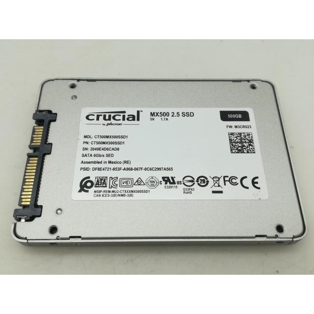 【中古】Crucial MX500 500GB 中古】Crucial MX500 CT500MX500SSD1 500GB/SSD/6GbpsSATA/2018年1月