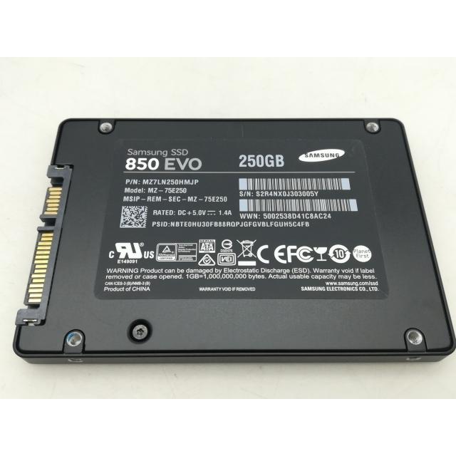 中古】SAMSUNG 850 EVO MZ-75E250 250GB/SSD/6GbpsSATA/2014年12月/3D