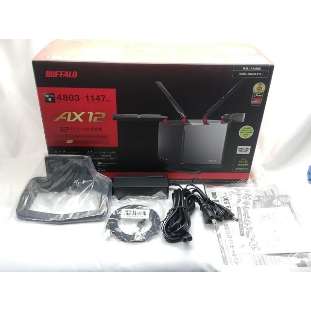 AirStation WXR-5950AX12 【ＰＡ】 チタニウムグレー Wi-Fi6(11ax)/2019年10月【秋葉3号】保証期間１週間