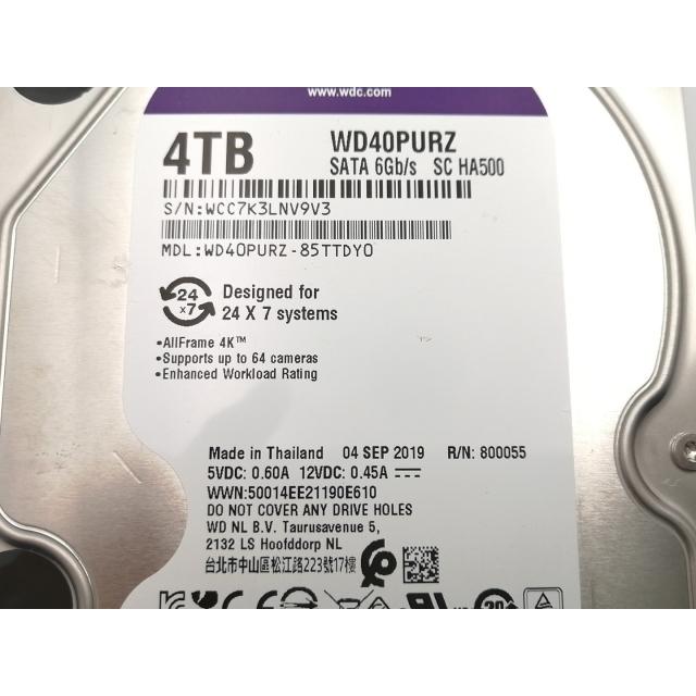 中古】W.D. WD40PURZ WD Purple 4TB/5400rpm/64MB/6Gbps【ECセンター