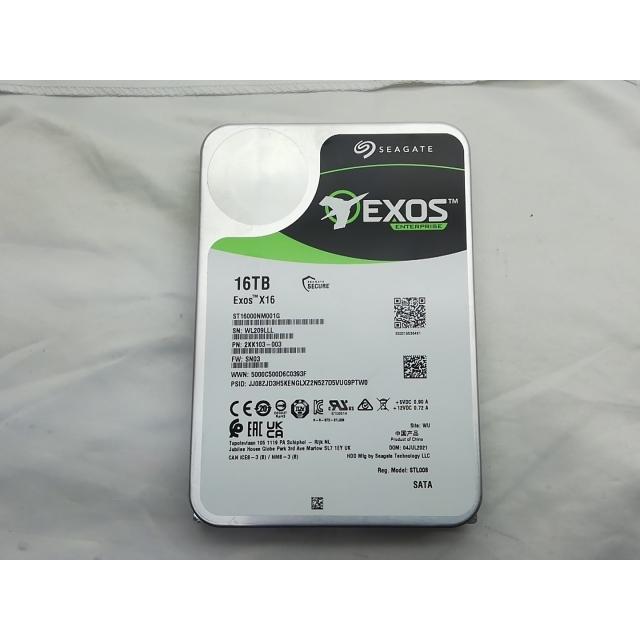 中古】Seagate ST16000NM001G Exos X16 16TB/7200rpm/256MB/6Gbps