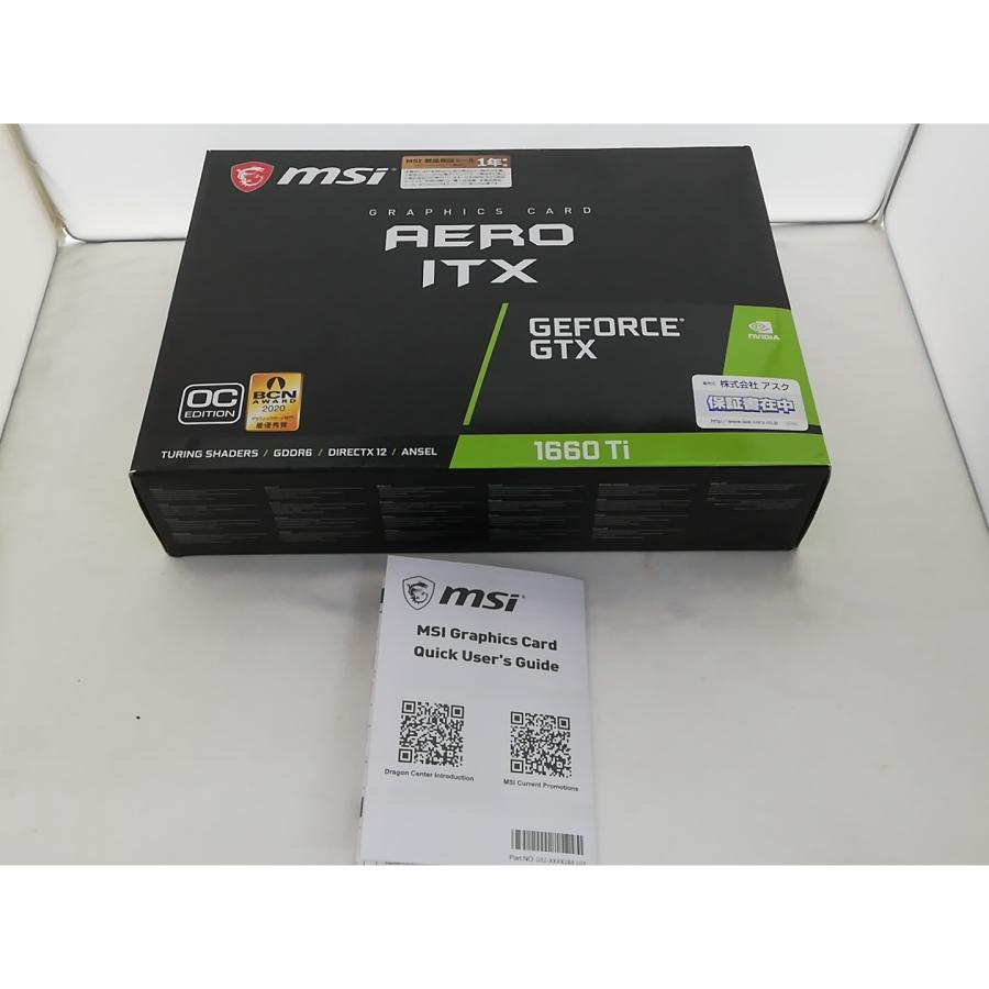 中古】MSI GeForce GTX 1660 Ti AERO ITX 6G OC GTX1660Ti/6GB(GDDR6