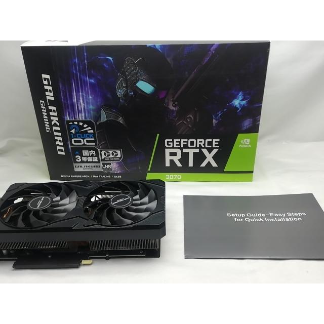 中古】玄人志向 GALAKURO GAMING GG-RTX3070-E8GB/OC/DF/LHR RTX3070