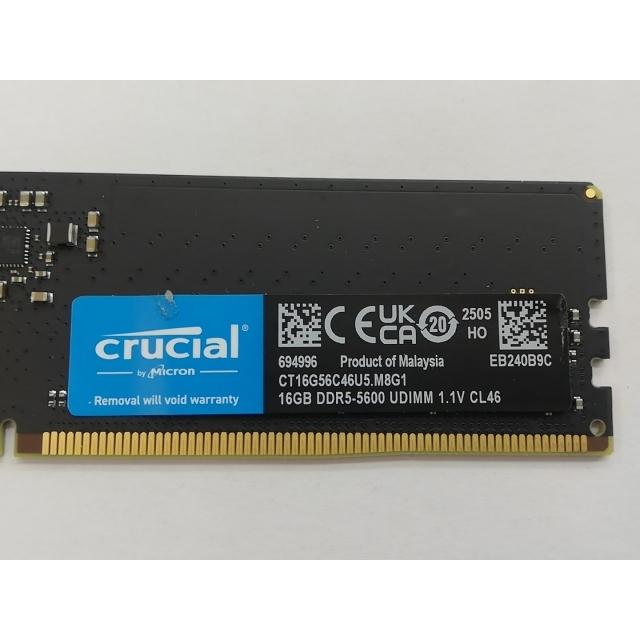 中古】DDR5 16GB 2枚組（合計32GB） DDR5-5600(PC5-44800