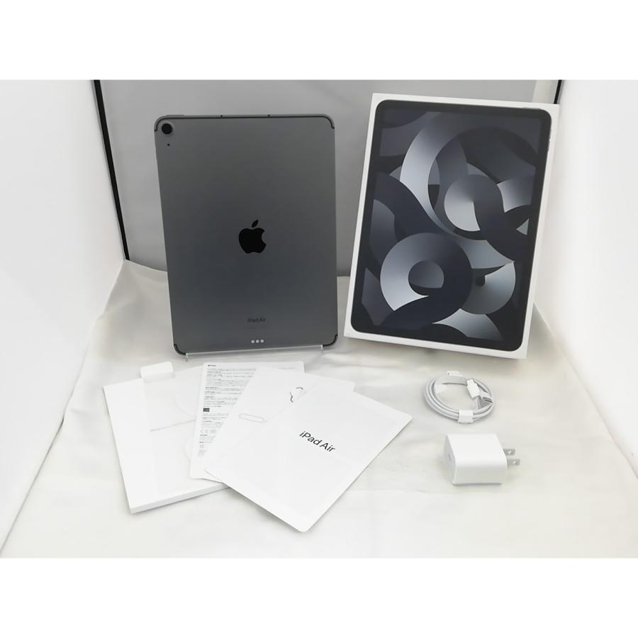 【中古】Apple 国内版 【SIMフリー】 iPad Air（第5世代/2022） 64GB スペースグレイ MM6R3J/A【秋葉3号】保証期間１ヶ月【ランクB】の画像