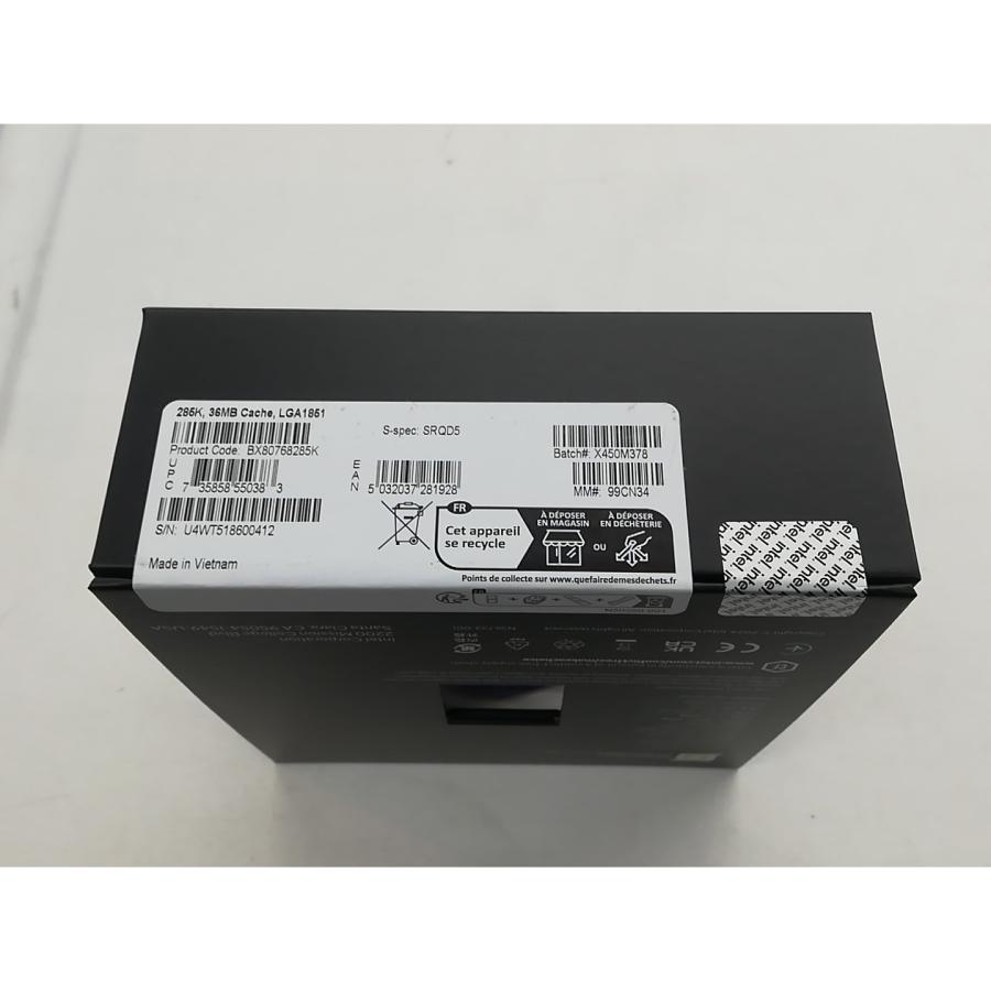 未使用】Intel Core Ultra 9 285K(3.7GHz) Box LGA1851/24C(P:8C/E:16C