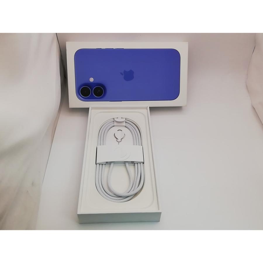 【中古】Apple SoftBank 【SIMフリー】 iPhone 16 128GB ウルトラマリン MYDU3J/A【秋葉3号】保証期間１ヶ月【ランクA】の画像