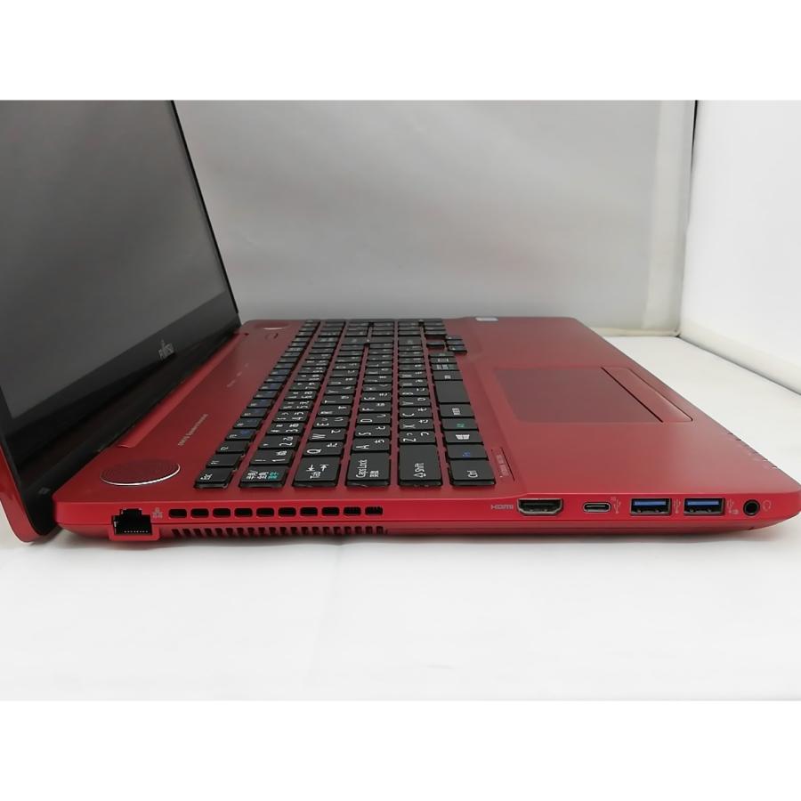 中古】Fujitsu LIFEBOOK AH AH77/B1 FMVA77B1R ガーネットレッド【秋葉