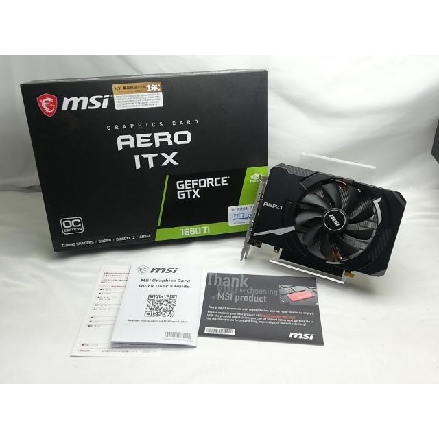 中古】MSI GeForce GTX 1660 Ti AERO ITX 6G GTX1660Ti/6GB(GDDR6)/PCI