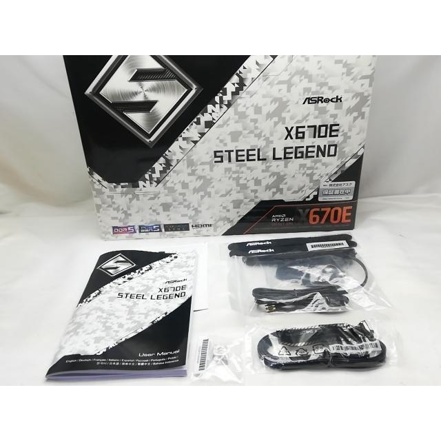 【中古】ASRock X670E Steel Legend X670E/AM5/2.5GbitLAN/Wi-Fi6E(ax)+BT5.2/ATX【秋葉3号】保証期間１週間 |  | 09