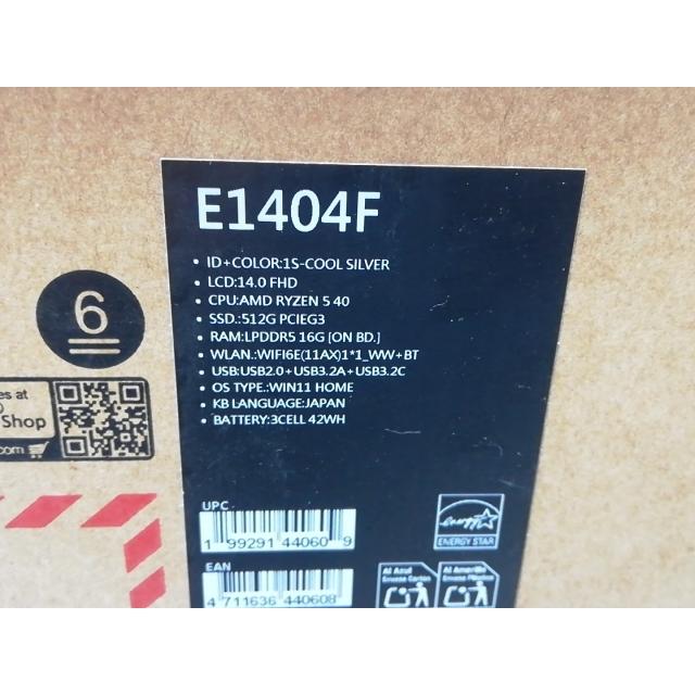 【未使用】ASUS Vivobook Go 14 E1404FA E1404FA-R5165SIW6【秋葉3号】保証期間３ヶ月の画像