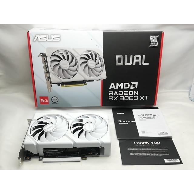 【5月購入・美品】ASUS DUAL RX9060XT 16GB 即日発送 中古】ASUS DUAL-RX9060XT-16G-WHITE RX9060XT/16G【秋葉3号】保証期間