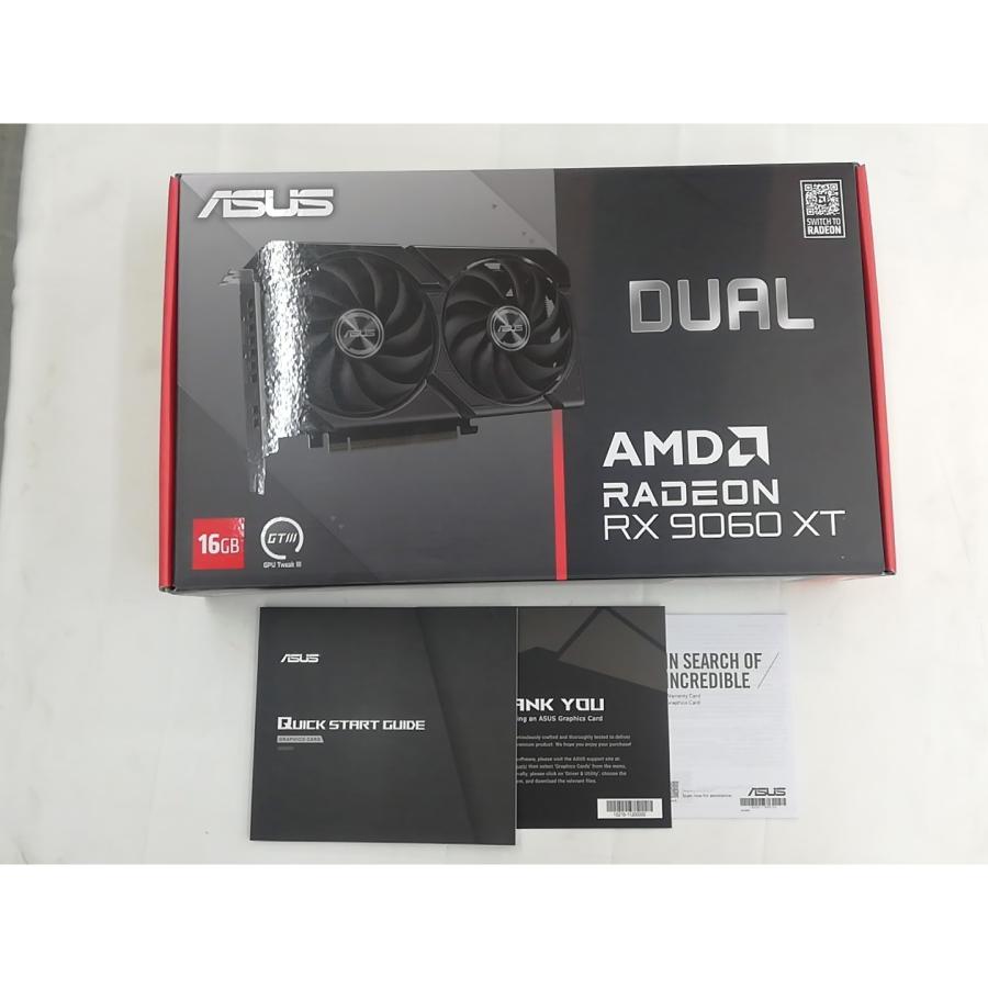 中古】ASUS DUAL-RX9060XT-16G RX9060XT/16G【秋葉3号】保証期間1週間