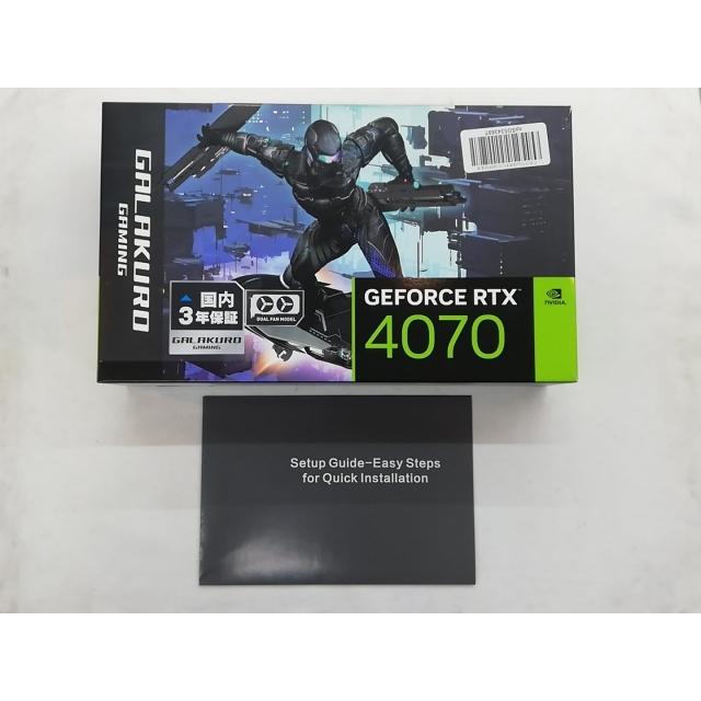 中古】玄人志向 GALAKURO GAMING GG-RTX4070-E12GB/DF RTX4070/12GB