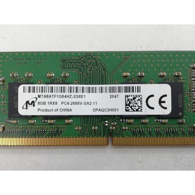中古】260PIN 8GB DDR4-2666(PC4-21300) SODIMM 【ノートPC用】【秋葉3