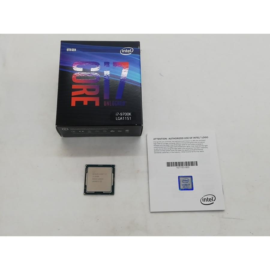 中古】Intel Core i7-9700K (3.6GHz/TB:4.9GHz/SRG15/R0) BOX LGA1151