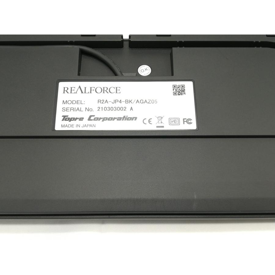 中古】東プレ REALFORCE A R2A-JP4-BK [日本語配列/45g/ブラック]【EC 