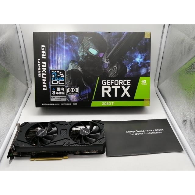 中古】玄人志向 GALAKURO GAMING GG-RTX3060Ti-E8GB/DF/LHR RTX3060Ti 