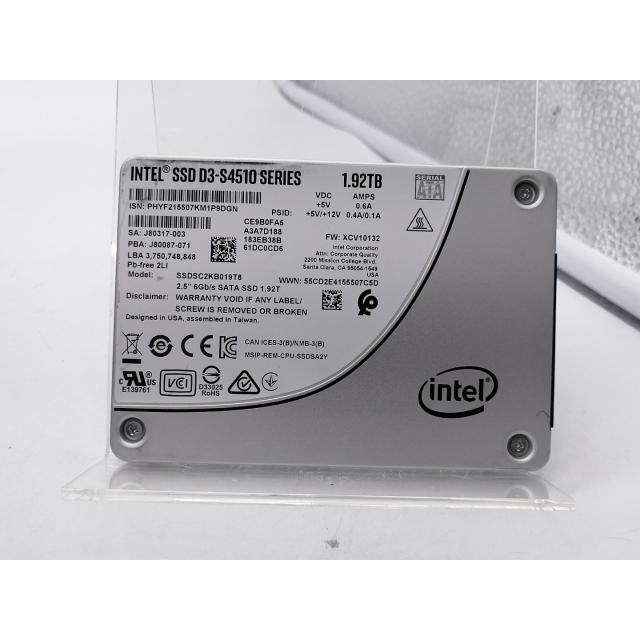 中古】Intel SSD D3-S4510 シリーズ SSDSC2KB019T8 1.9TB/SSD 