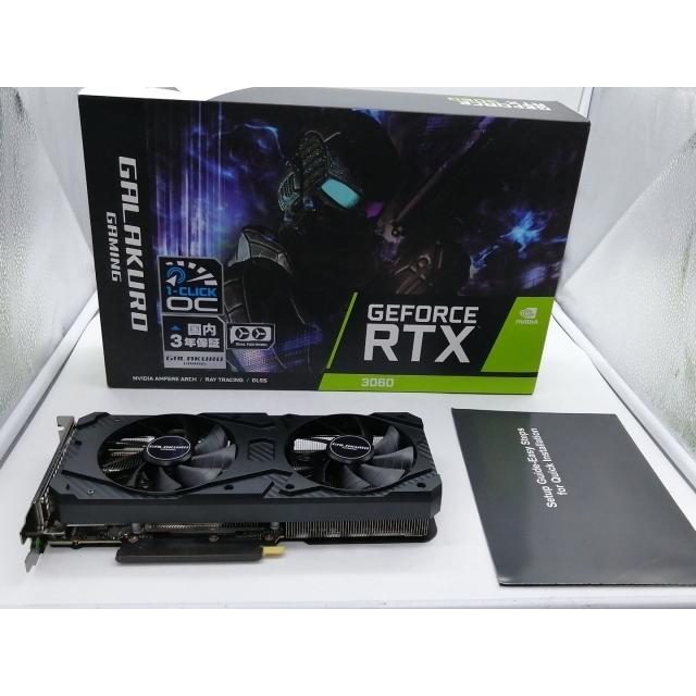 中古】玄人志向 GG-RTX3060-E12GB/OC/DF RTX3060/12GB(GDDR6)/PCI-E