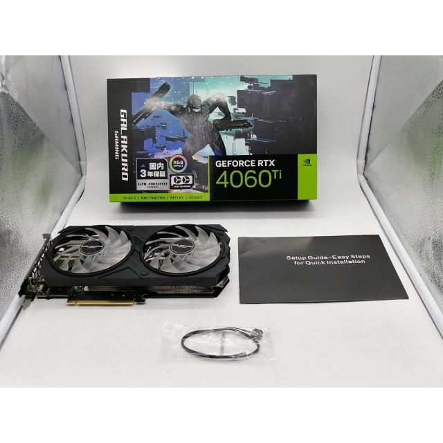 中古】玄人志向 GALAKURO GAMING GG-RTX4060Ti-E8GB/EX/DF RTX4060Ti