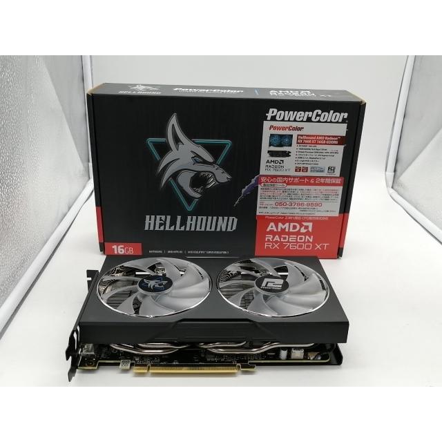 中古】POWERCOLOR Hellhound RX 7600 XT (RX7600XT 16G-L/OC) RX7600XT