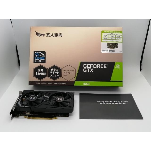 中古】玄人志向 GF-GTX1650D6-E4GB/DF3 GTX1650/4GB(GDDR6)/PCI-E