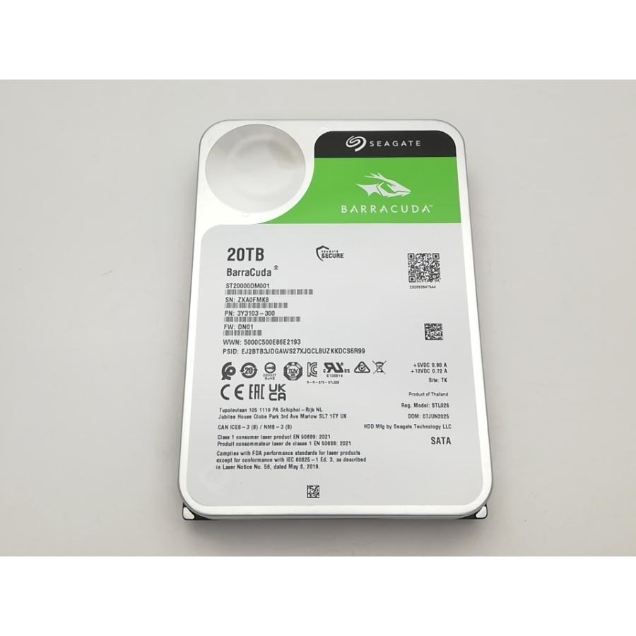 Seagate BarraCuda 20TB ST20000DM001 中古 中古】Seagate ST20000DM001 BarraCuda 20TB/512MB/7200rpm/6Gbps