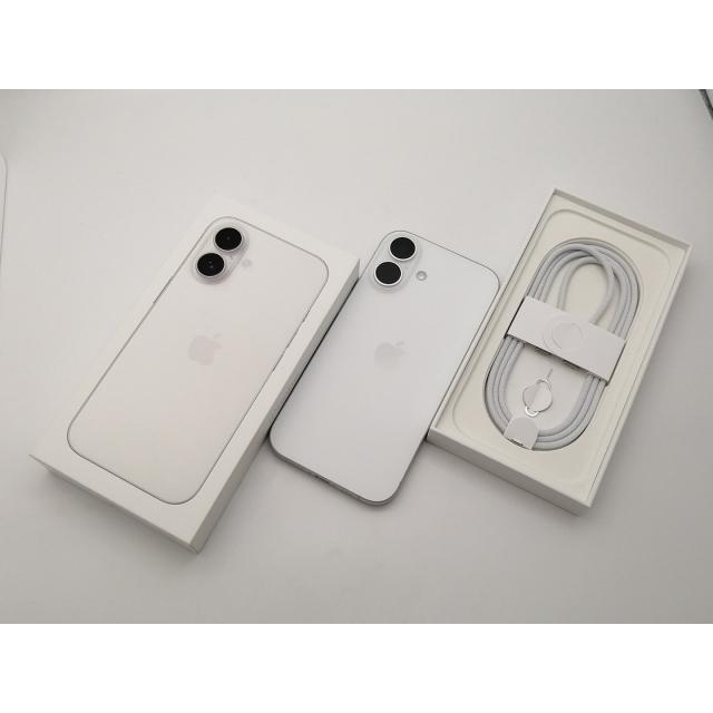 【中古】Apple 国内版 【SIMフリー】 iPhone 16 128GB ホワイト MYDR3J/A【大須2】保証期間１ヶ月【ランクA】の画像