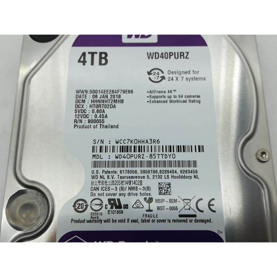 中古】W.D. WD40PURZ WD Purple 4TB/5400rpm/64MB/6Gbps【秋葉2号