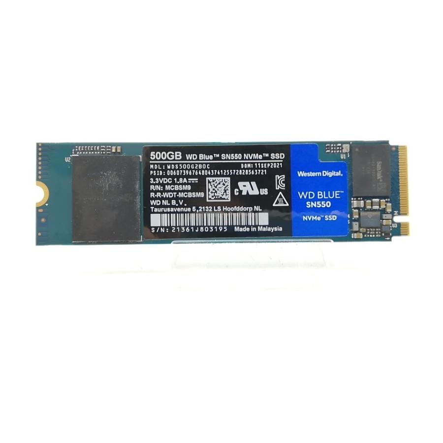 中古】W.D. WD Blue SN550(WDS500G2B0C) 500GB/M.2 2280(PCIe3.0 NVMe