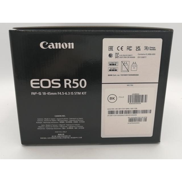 未使用】Canon EOS R50 RF-S18-45 IS STMレンズキット ブラック【秋葉2