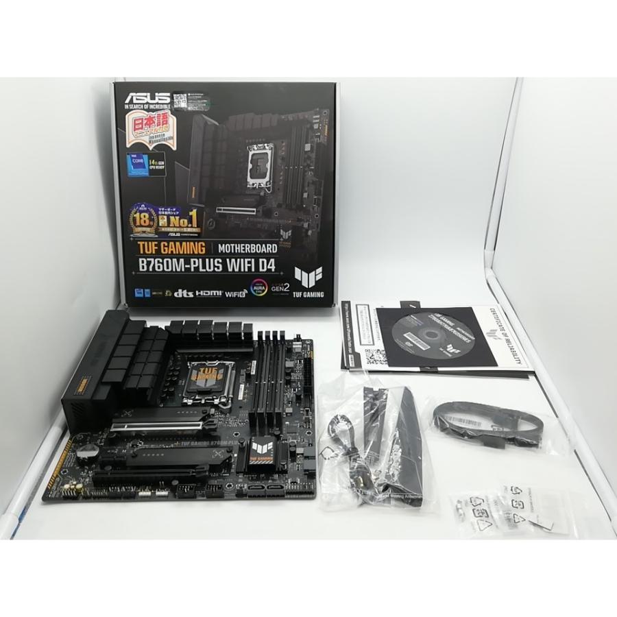 中古】ASUS TUF GAMING B760M-PLUS WIFI D4 B760(DDR4)/LGA1700